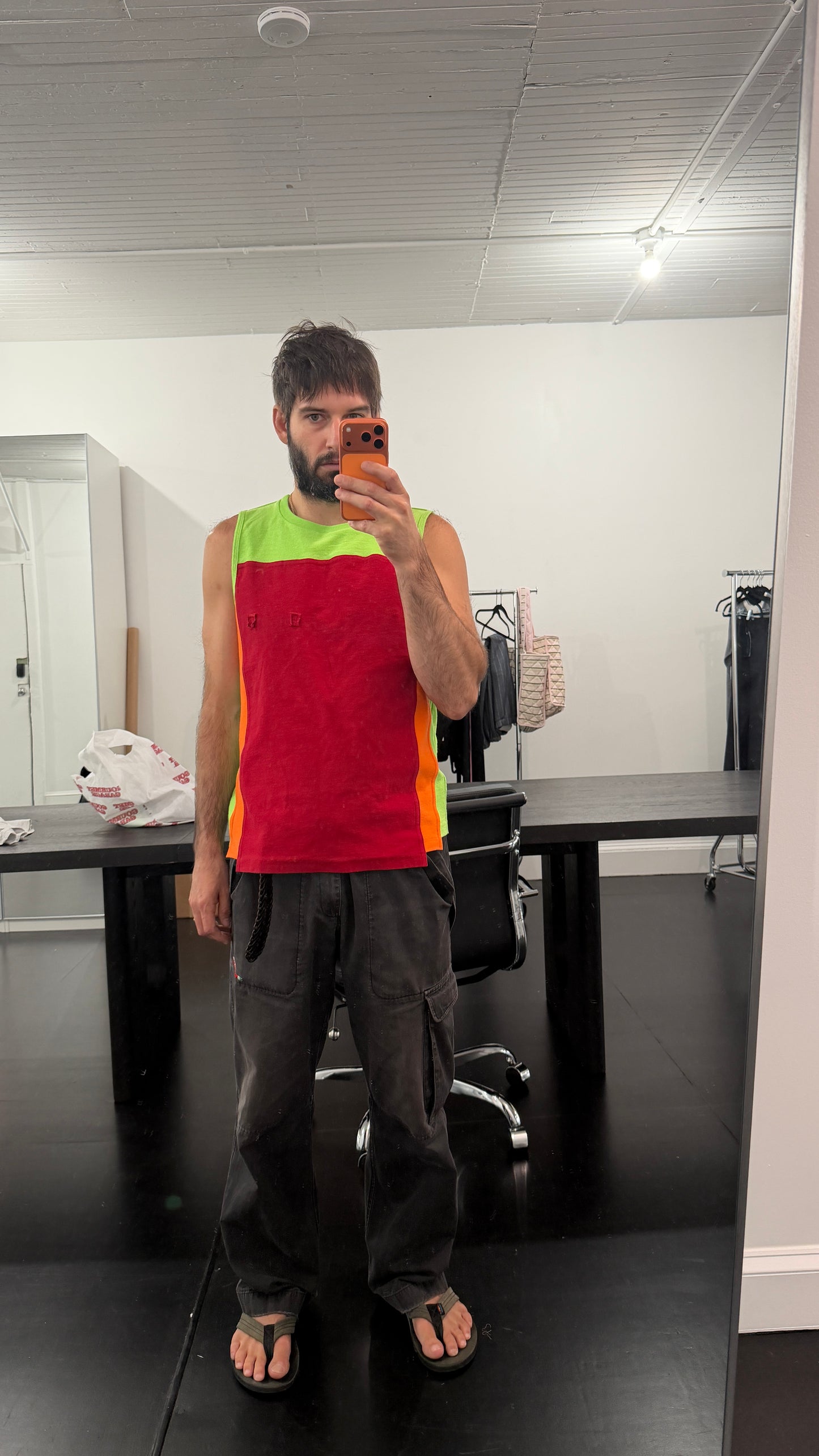 RECYCLED TANK ( GREEN / RED / ORANGE )