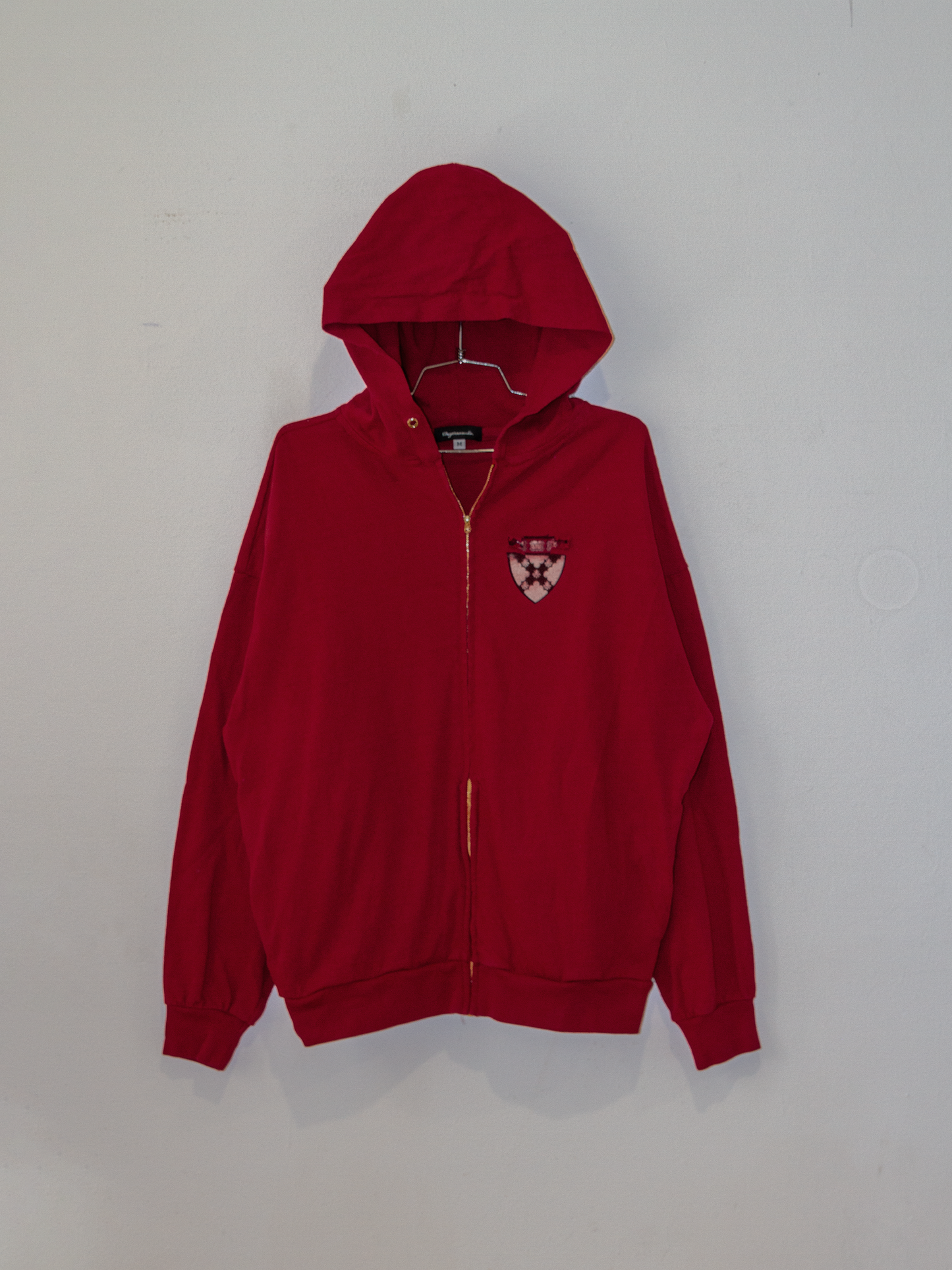 RED ZIP UP TSHIRT HOODIE
