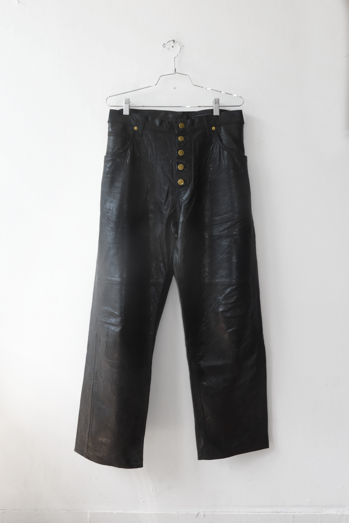 LEATHER JEANS (BLACK)