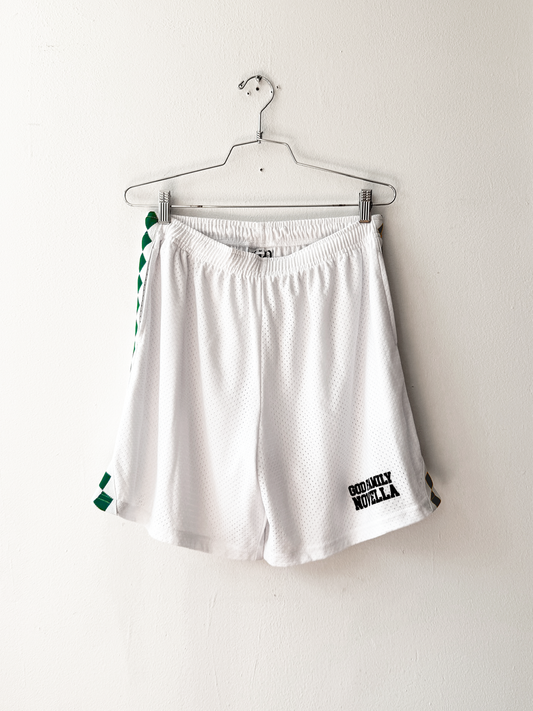 MESH SHORT (WHITE / GREEN DIAMOND)