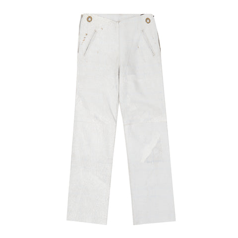 Leather Trouser (Coated White)